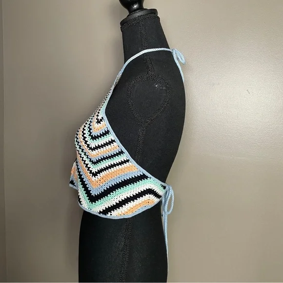 VICTOR GLEMAUD Crochet Halter Top - Picture 3 of 7